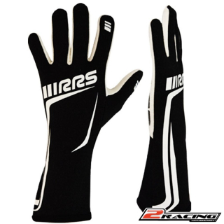 Závodní rukavice Rrs Grip EVO FIA nehořlavé černé